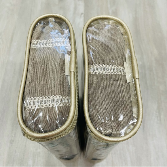 Rose Tree Laurenza Euro Sham Beige w/ Cream Embroidered Stripes 26 x 26" NIP NEW - Picture 7 of 9